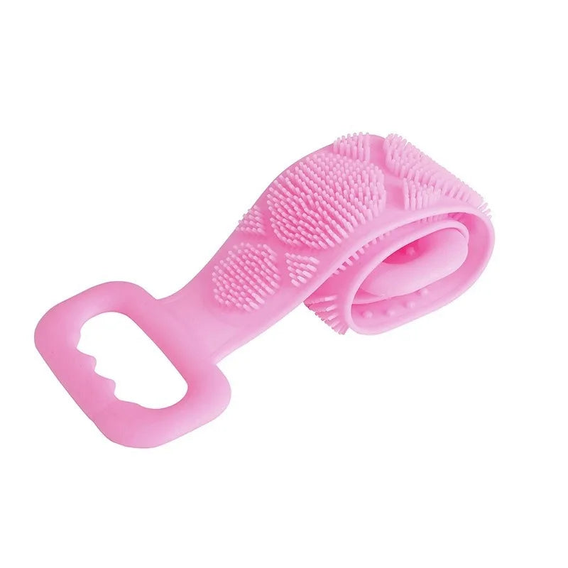 Body Sponge Silicone Back Brushes Bath Towels Scrubber Rubbing Back Peeling Massage Shower Belt Extended Skin Clean Brushes