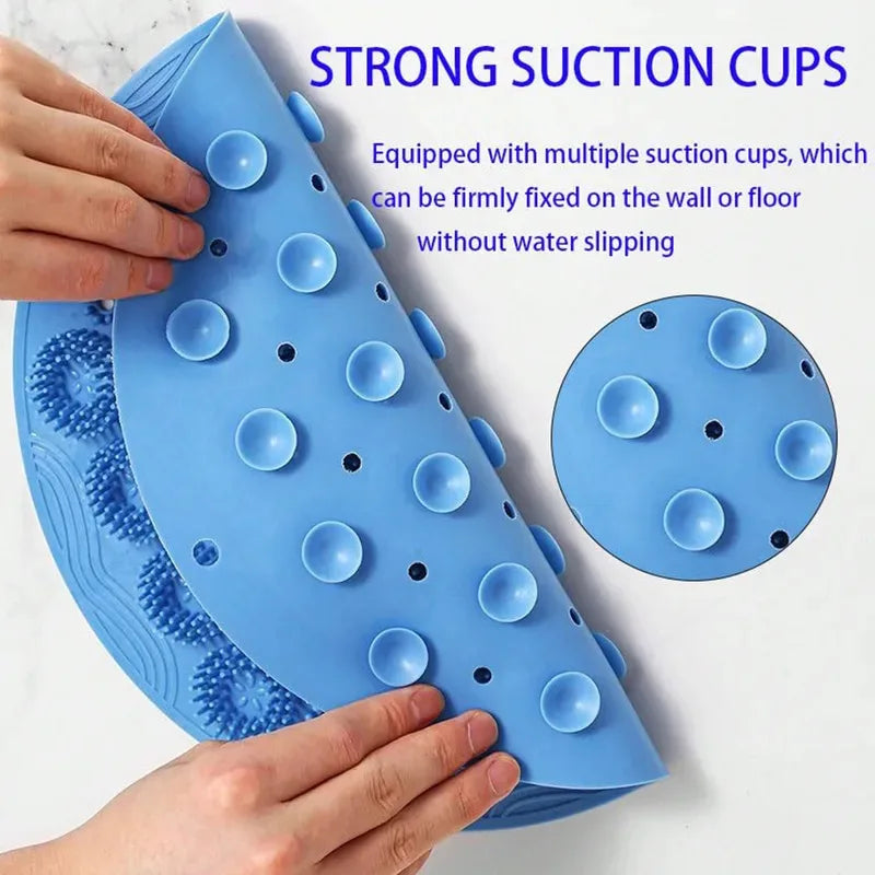 1pcs Back Scrubber For Shower, Back Exfoliating Bath Wash Pad,Suction Cup Back Scrubber For Shower Wall Mounted Back Scrubber