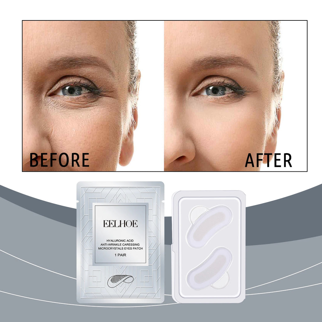 Micro-needle Eye Patch Hyaluronic Acid Anti-Wrinkle Fade Eye Fine Lines Moisturizing 0.25mm Caressing Microcrystals Eyes Patch