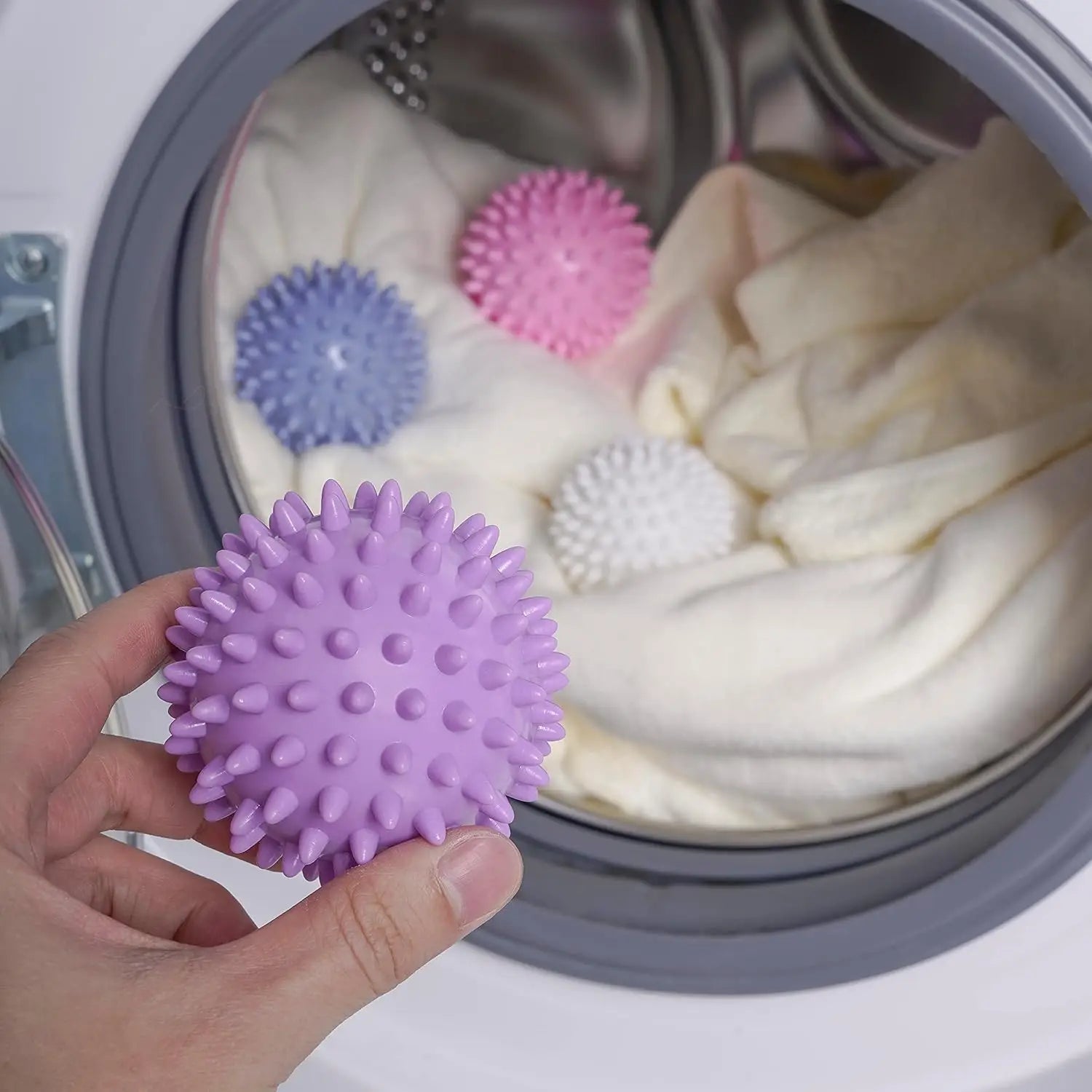 1-12pcs Laundry Balls Anti-Winding Magic Laundry Balls Drying Cleaning Ball Reusable Household Washing Machine Clothes Softener