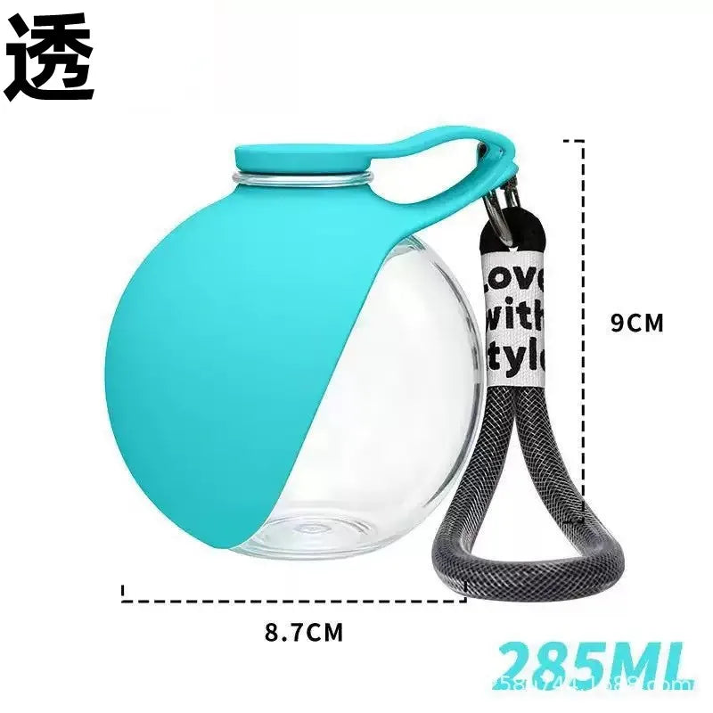 Portable Dog Water Bottle Stainless Steel Travel Cat Water Dispenser with Bowl No-Spill Puppy Water Bottle for Walking Hiking