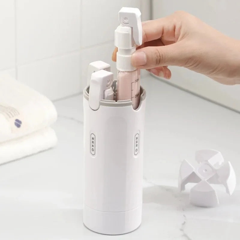 Leak Proof 4 In 1 Travel Dispenser Portable Refillable Travel Container Lightweight Storage Bottle For Shampoo Conditioner