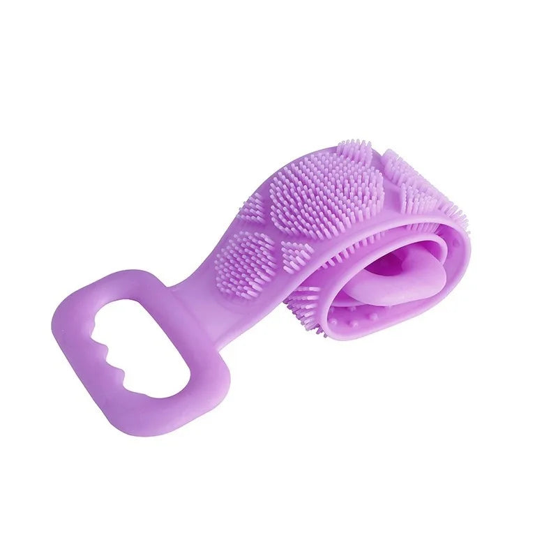 Body Sponge Silicone Back Brushes Bath Towels Scrubber Rubbing Back Peeling Massage Shower Belt Extended Skin Clean Brushes