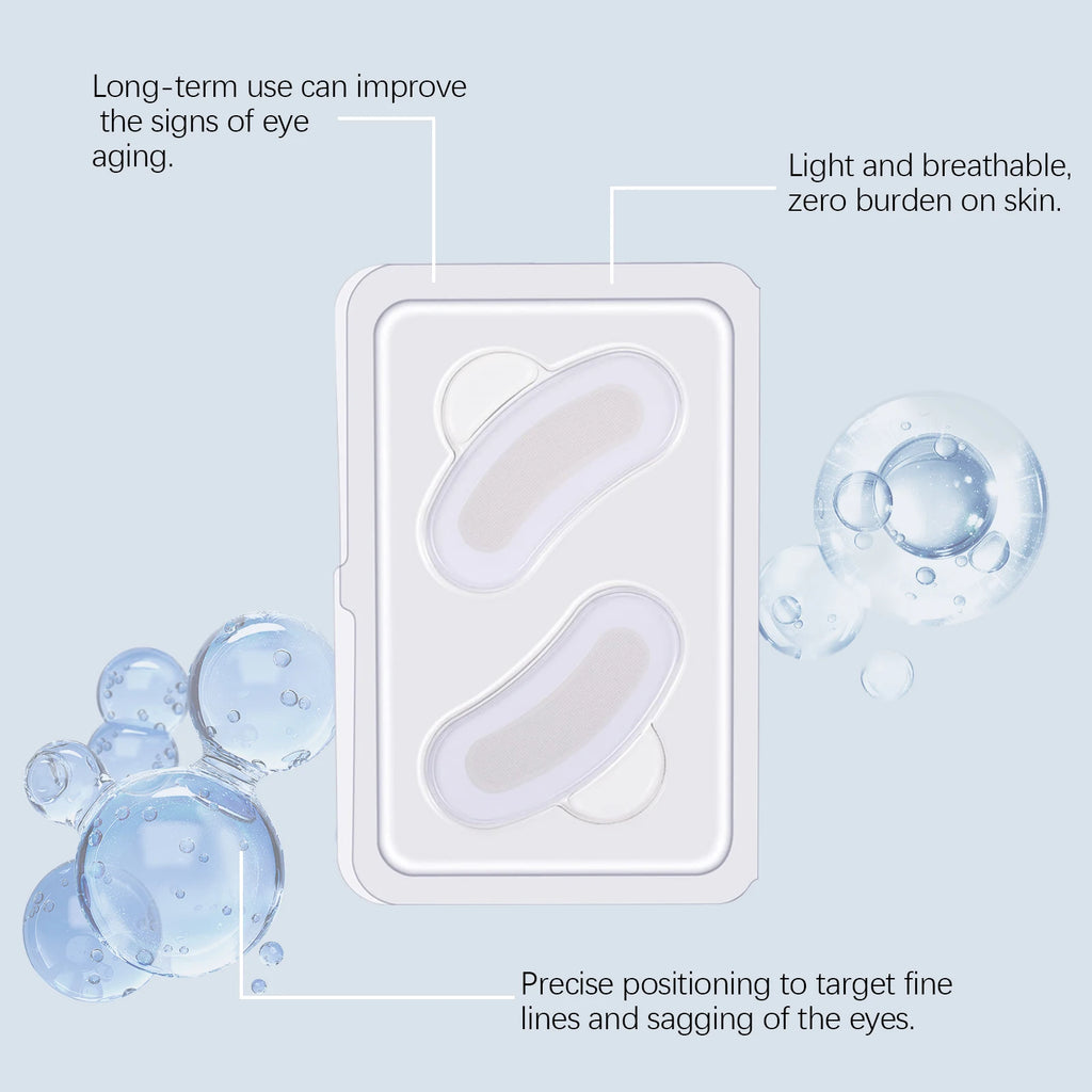 Micro-needle Eye Patch Hyaluronic Acid Anti-Wrinkle Fade Eye Fine Lines Moisturizing 0.25mm Caressing Microcrystals Eyes Patch