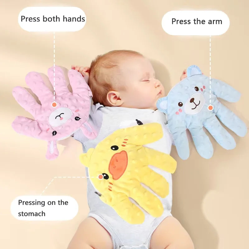 Newborn Baby Sleep Aid Palm Pillow Baby Soothing Palm Imitating Mom's Hand - Gently Patting the Palm Baby Sleep Mat
