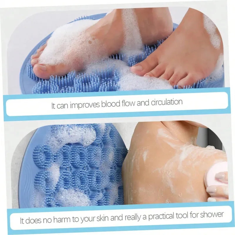 1pcs Back Scrubber For Shower, Back Exfoliating Bath Wash Pad,Suction Cup Back Scrubber For Shower Wall Mounted Back Scrubber