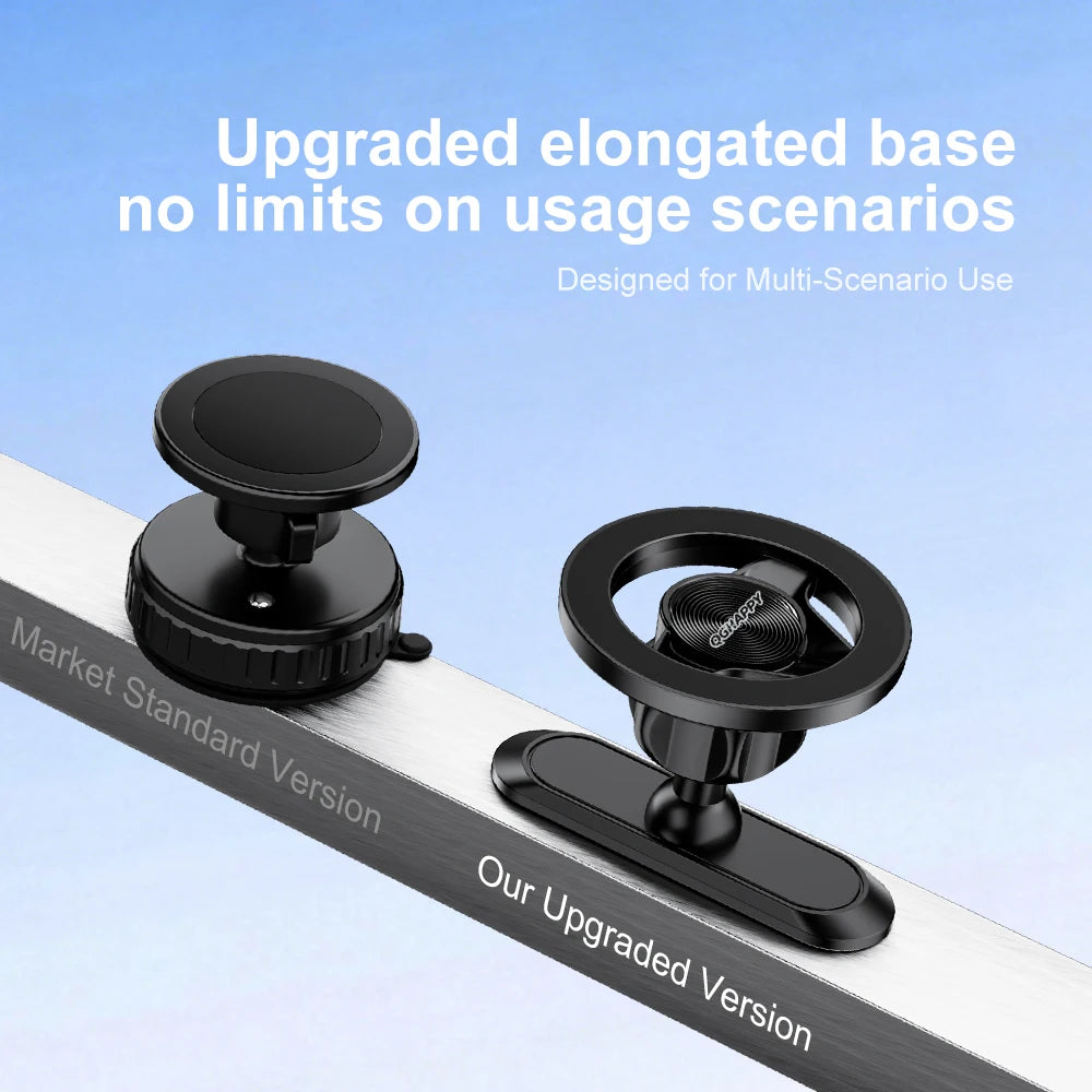 MagSafe Magnetic Phone Holder Double-Sided Strong Magnetic Stand 360° Rotating Anti Shake Metal Phone Mount for Golf Cart Gym