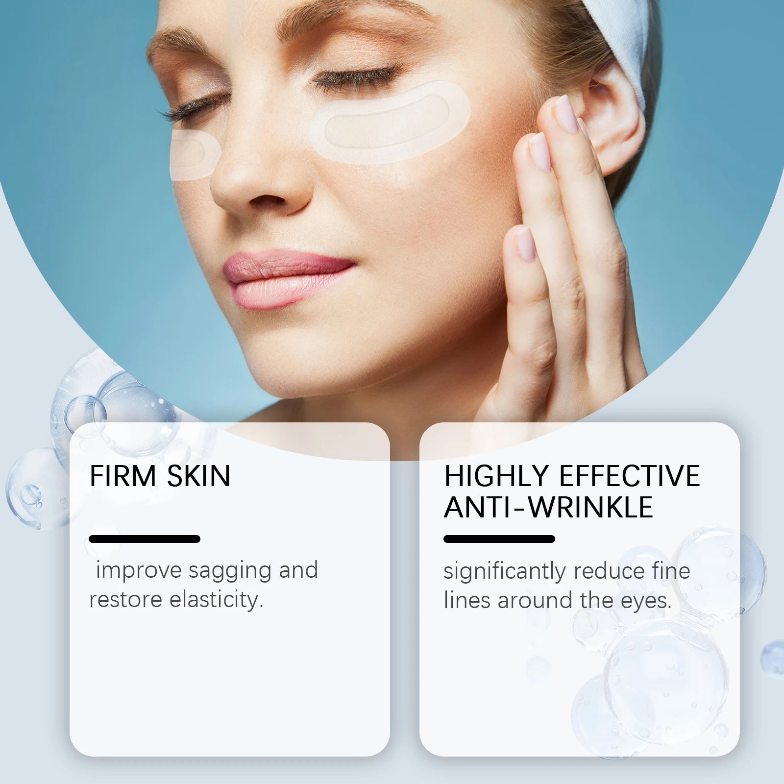 Micro-needle Eye Patch Hyaluronic Acid Anti-Wrinkle Fade Eye Fine Lines Moisturizing 0.25mm Caressing Microcrystals Eyes Patch