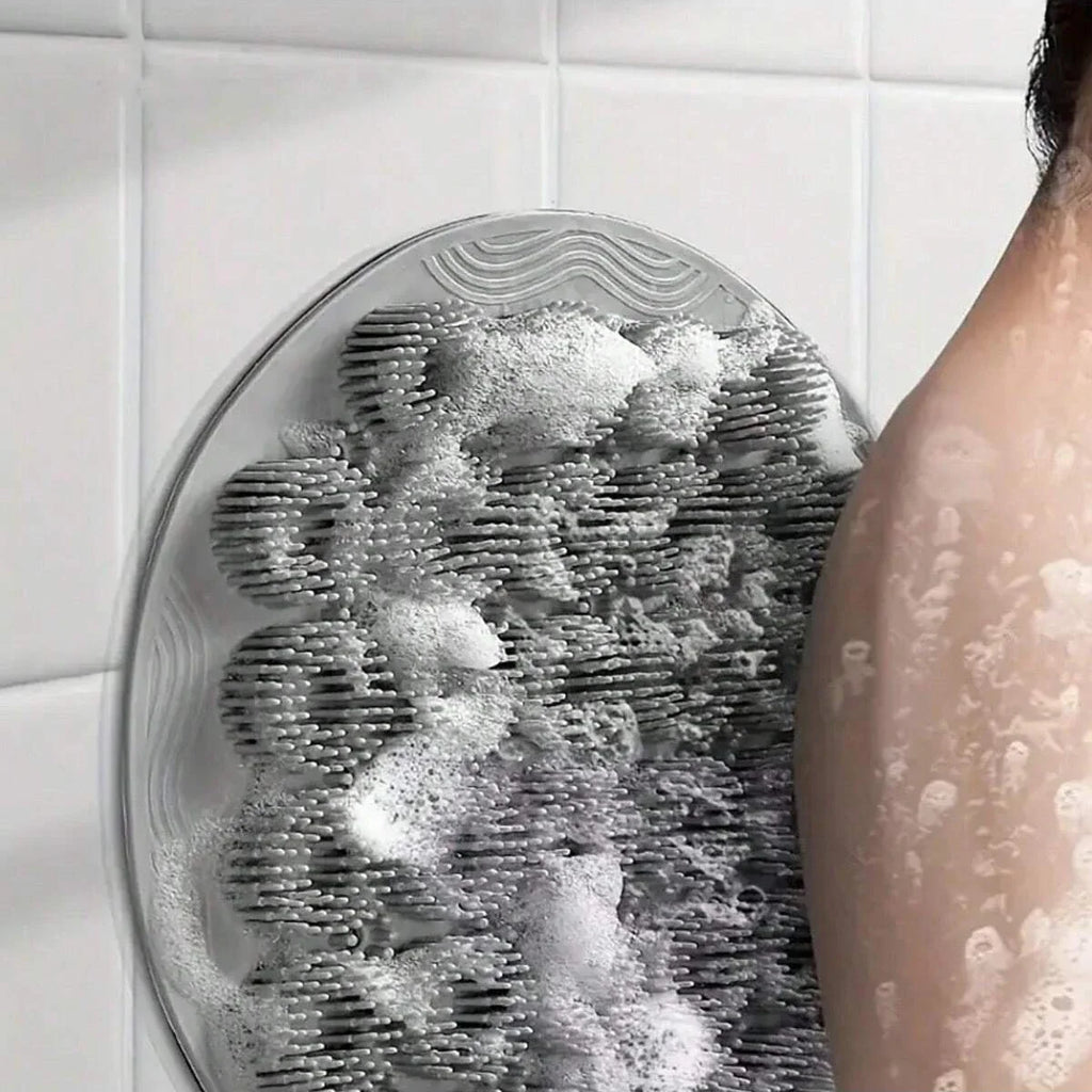 1pcs Back Scrubber For Shower, Back Exfoliating Bath Wash Pad,Suction Cup Back Scrubber For Shower Wall Mounted Back Scrubber