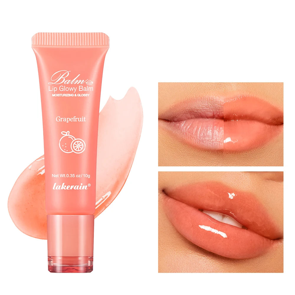 Moisturizing Lip Glow Blam Liquid Lip Gel Mask Reduce Lip Line Remove Dead Skin Peach Grape Lip Gloss Lips Care Product 10g
