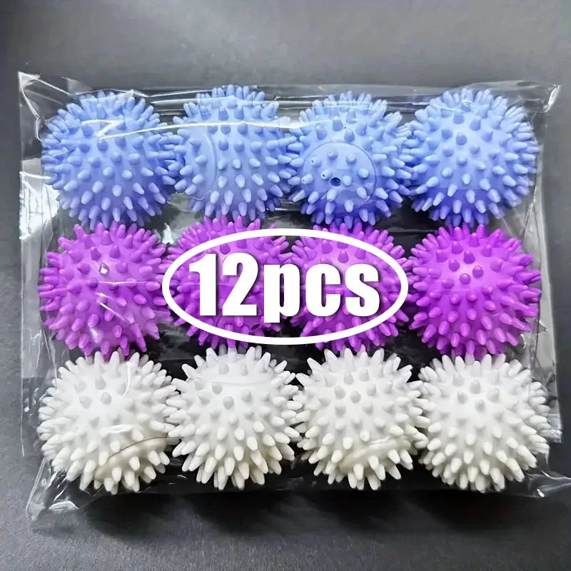 1-12pcs Laundry Balls Anti-Winding Magic Laundry Balls Drying Cleaning Ball Reusable Household Washing Machine Clothes Softener